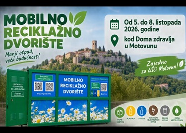 Mobilno reciklažno dvorište slijedeći tjedan u Općini Motovun