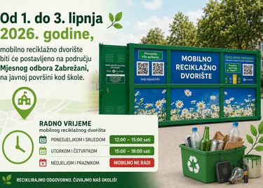 Slijedeći tjedan mobilno reciklažno dvorište biti će na raspolaganju mještanima Mjesnog odbora Zabrežani