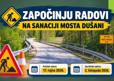 Započinju radovi na sanaciji mosta Dušani