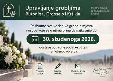Upravljanje grobljima Butoniga, Grdoselo i Kršikla